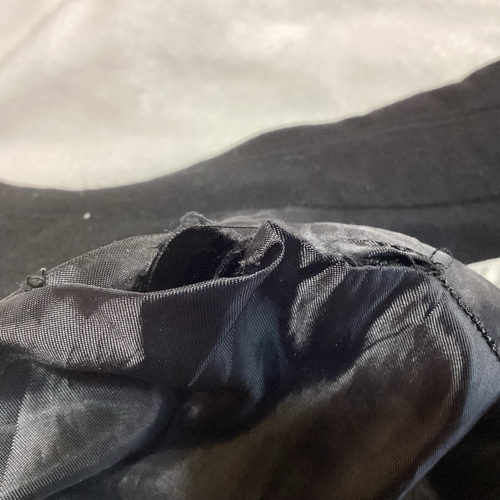 Kenneth Cole Asymmetrical Zip Coat with Belt Size 4 Black Winter Warm Wool Blend - Picture 12 of 12